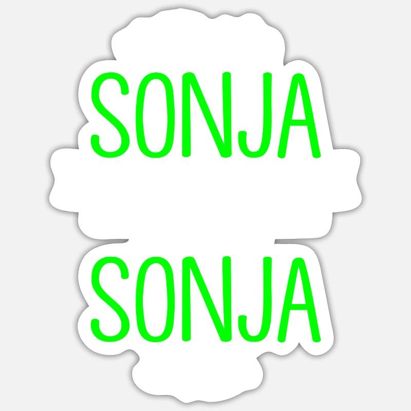SONJA die Echte - Sticker Größe S (10 x 10 cm) - Mattweiß