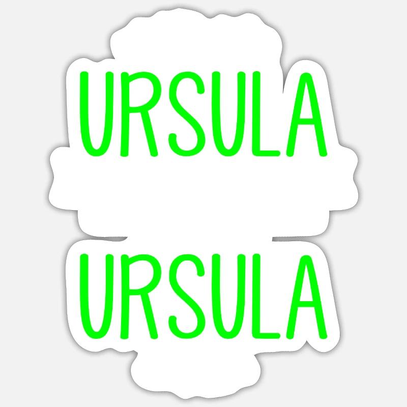 URSULA die Echte - Sticker Größe S (10 x 10 cm) - Mattweiß