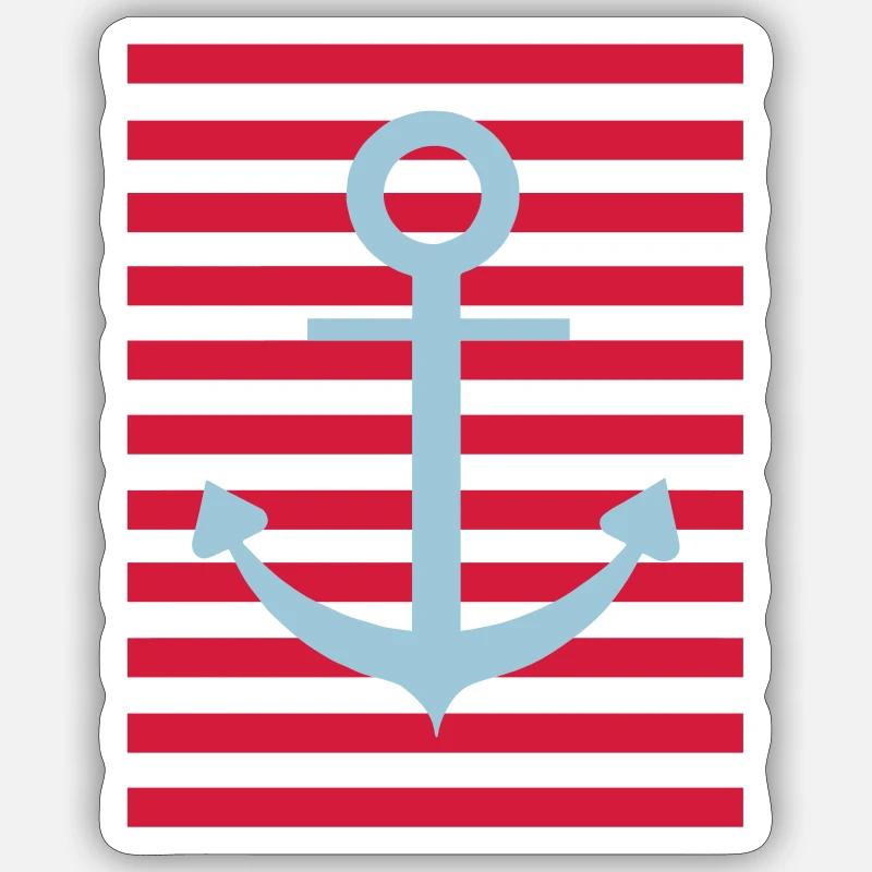 Ohé! marin d'ancrage maritime maritime 2c Sticker taille S (10 x 10 cm)
