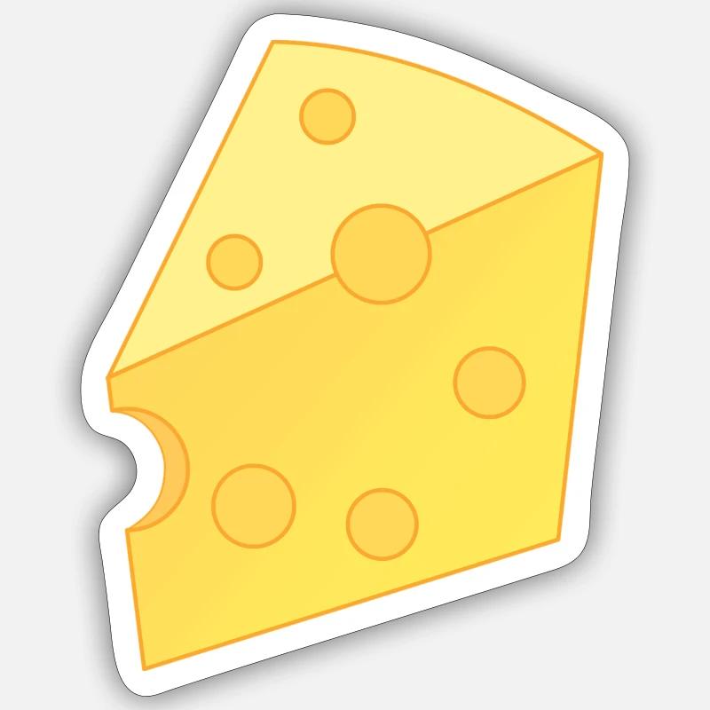 fromage - Sticker taille S (10 x 10 cm) - blanc mat