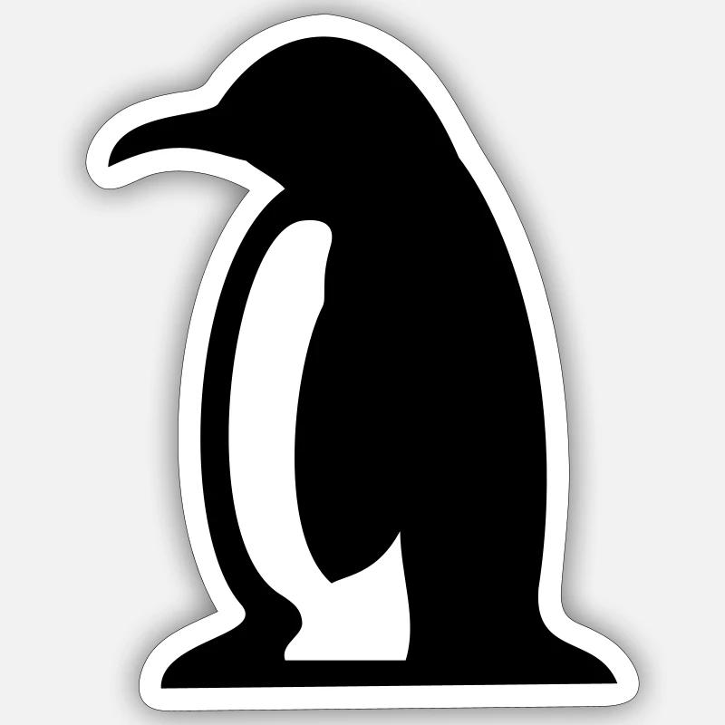 Pinguin Geschenk - Sticker Größe S (10 x 10 cm) - Mattweiß