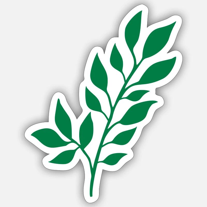 Ast mit Blättern Sticker Größe S (10 x 10 cm)