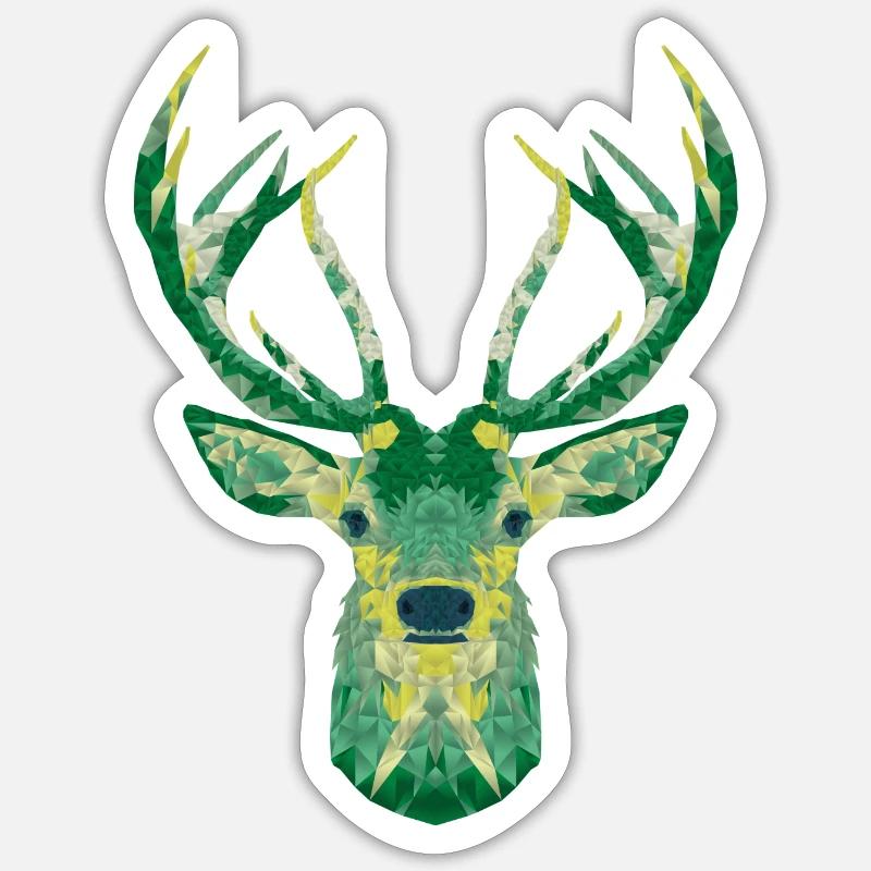 deer - Sticker size S (10 x 10 cm) - white matte
