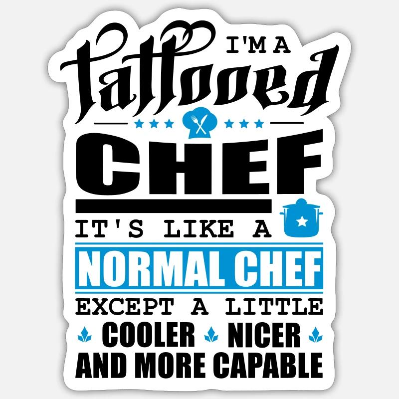 Tattooed-Chef Sticker size S (10 x 10 cm)
