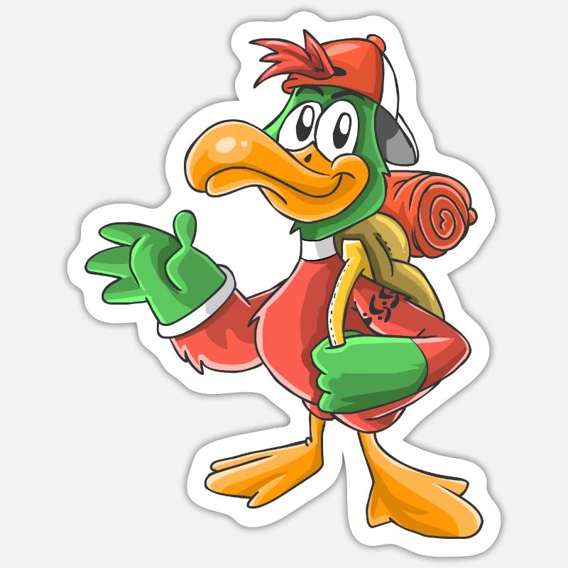 drôle Wandervogel - Sticker taille S (10 x 10 cm) - blanc mat