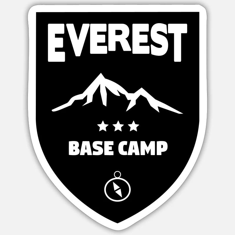 Mount Everest Basecamp - Sticker size S (10 x 10 cm) - white matte