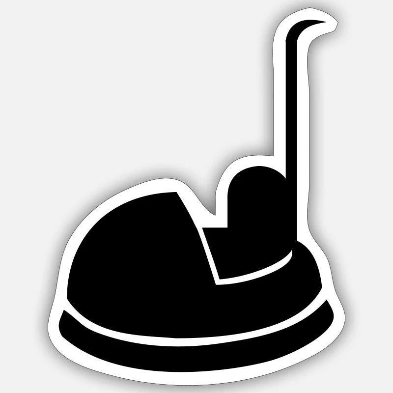 Autoscooter - Sticker Größe S (10 x 10 cm) - Mattweiß