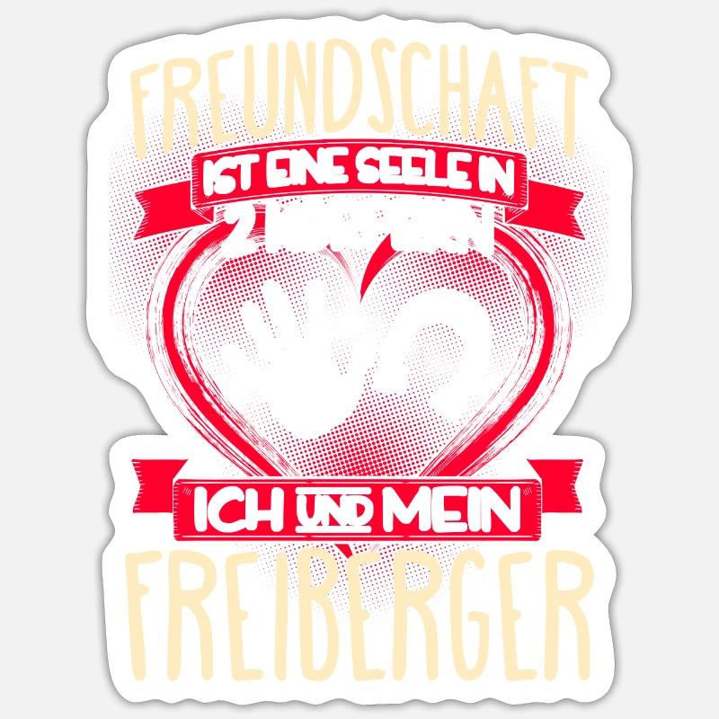 FREIBERGER - 3 - Sticker Größe S (10 x 10 cm) - Mattweiß