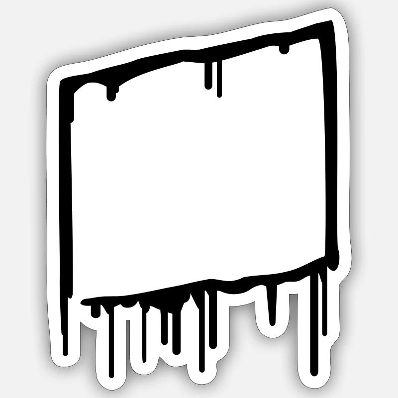 graffiti_frame - Sticker taille S (10 x 10 cm) - blanc mat