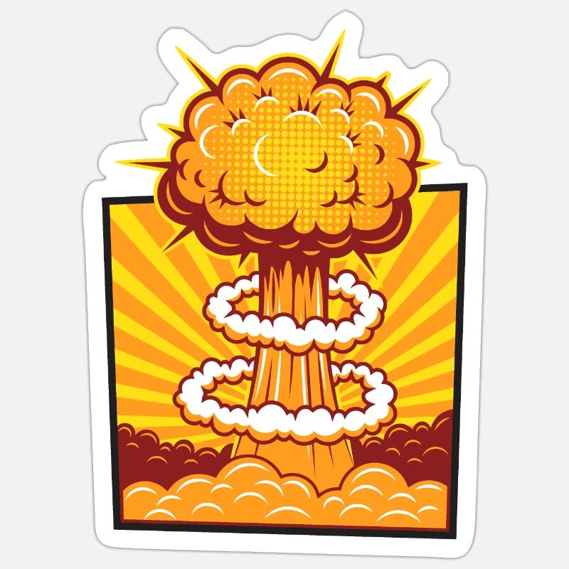 Explosion de bande dessinée Sticker taille S (10 x 10 cm)