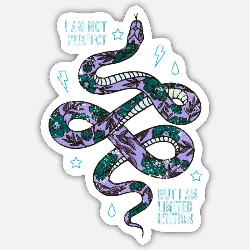 serpent - Sticker taille S (10 x 10 cm) - blanc mat