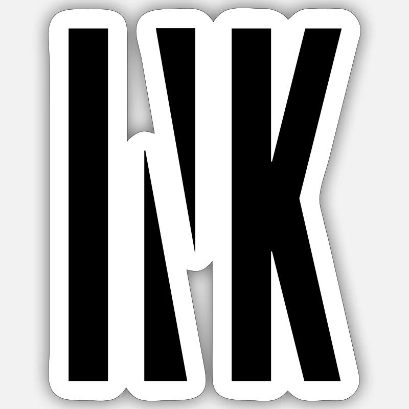 Ink - Sticker Größe S (10 x 10 cm) - Mattweiß