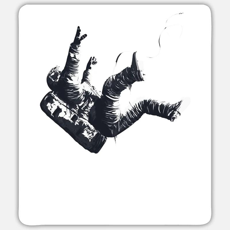Astronaute - Sticker taille S (10 x 10 cm) - blanc mat