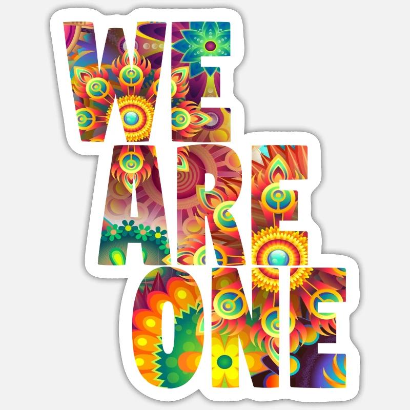 Goa Psytrance - Sticker taille S (10 x 10 cm) - blanc mat