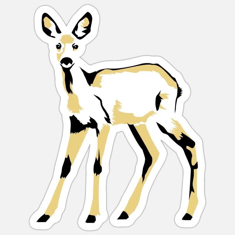 le cerf Sticker taille S (10 x 10 cm)