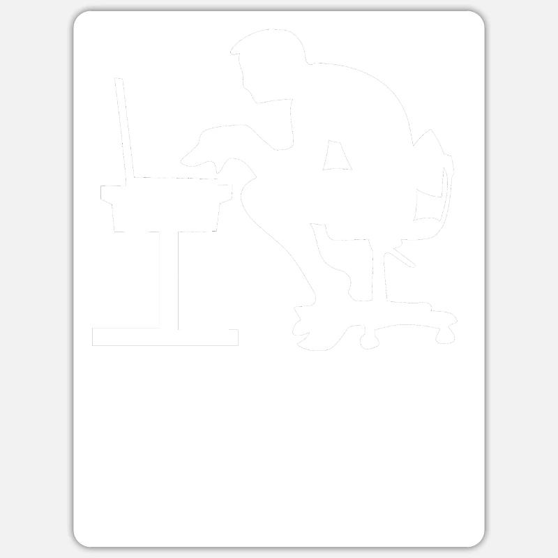 Work in Progress - Sticker taille S (10 x 10 cm) - blanc mat