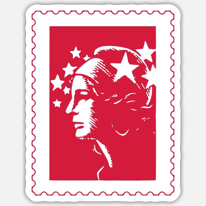 Bereits gestempelt (e) - Sticker Größe S (10 x 10 cm) - Mattweiß