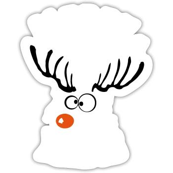 fucking xmas Weihnachten Rentier Lustig Hässlich - Sticker Größe S (10 x 10 cm) - Mattweiß - Vorne