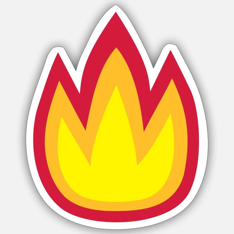 Fire - Sticker size S (10 x 10 cm) - white matte