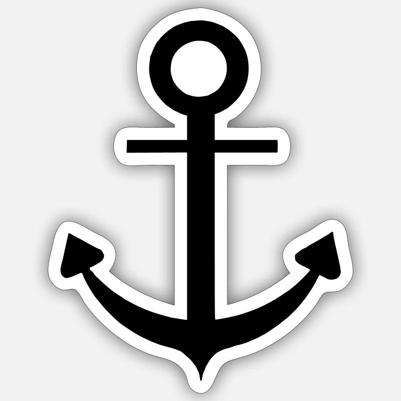 anker2 - Sticker Größe S (10 x 10 cm) - Mattweiß