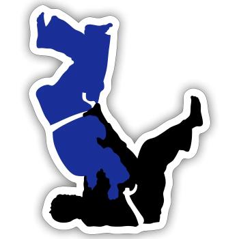 judo - Sticker size S (10 x 10 cm) - white matte - Front