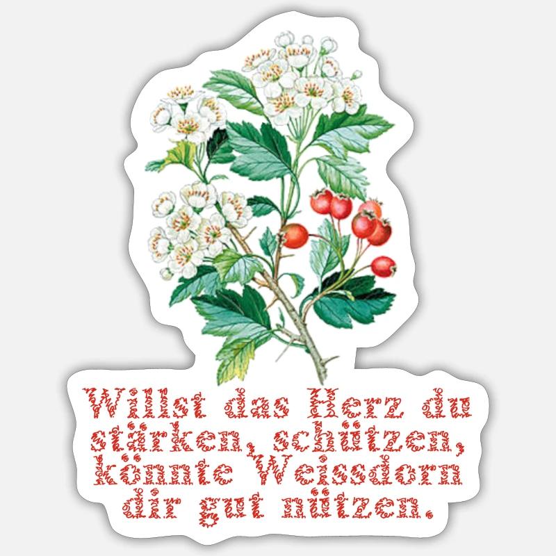 weissdorn - Sticker taille S (10 x 10 cm) - blanc mat