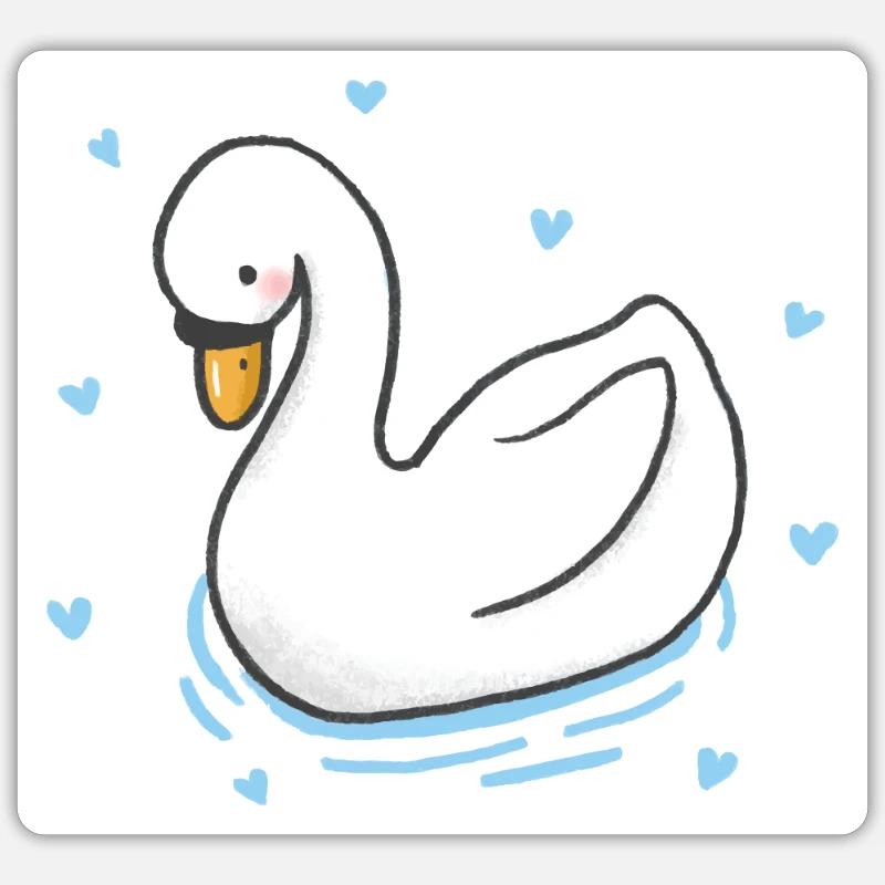 Schwan Sticker Größe S (10 x 10 cm)