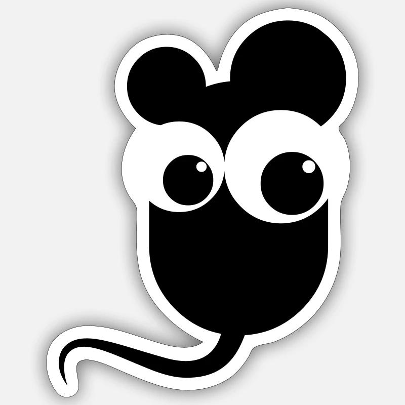 mouse - Sticker size S (10 x 10 cm) - white matte