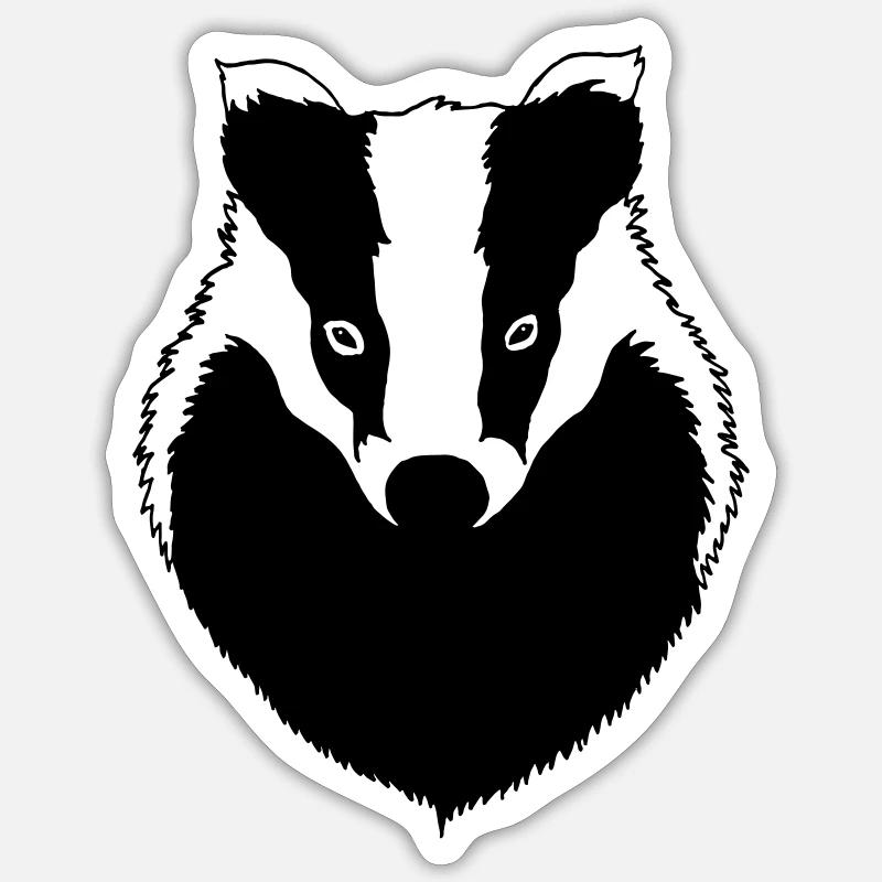 Dachs Kopf Sticker Größe S (10 x 10 cm)