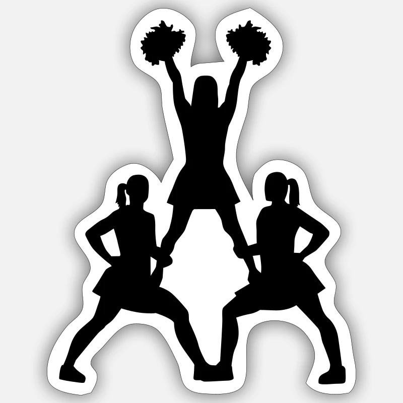 Cheerleader - Sticker size S (10 x 10 cm) - white matte