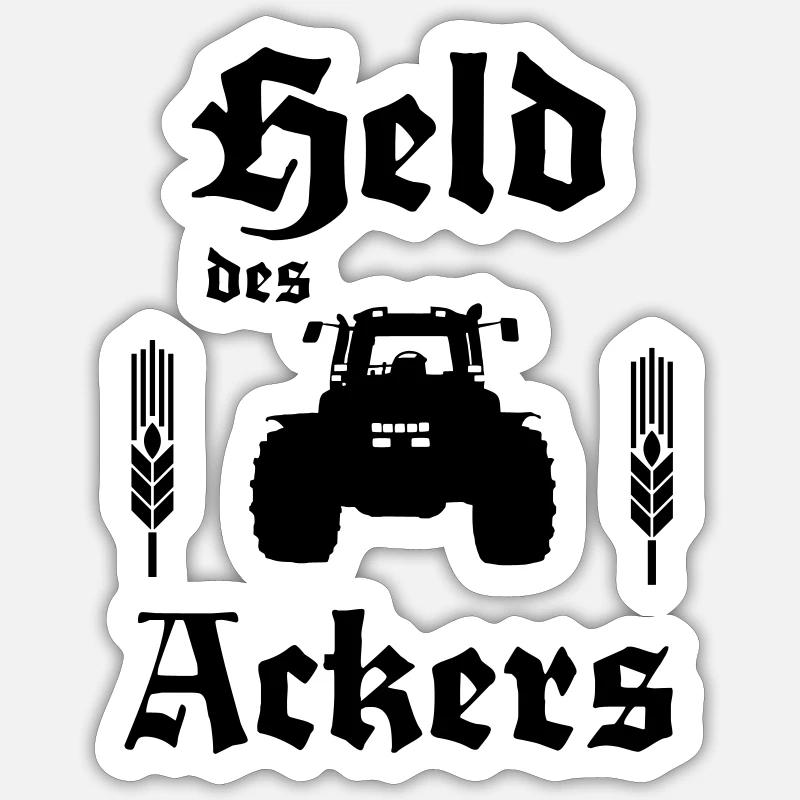 Held des Ackers Trecker Sticker Größe S (10 x 10 cm)