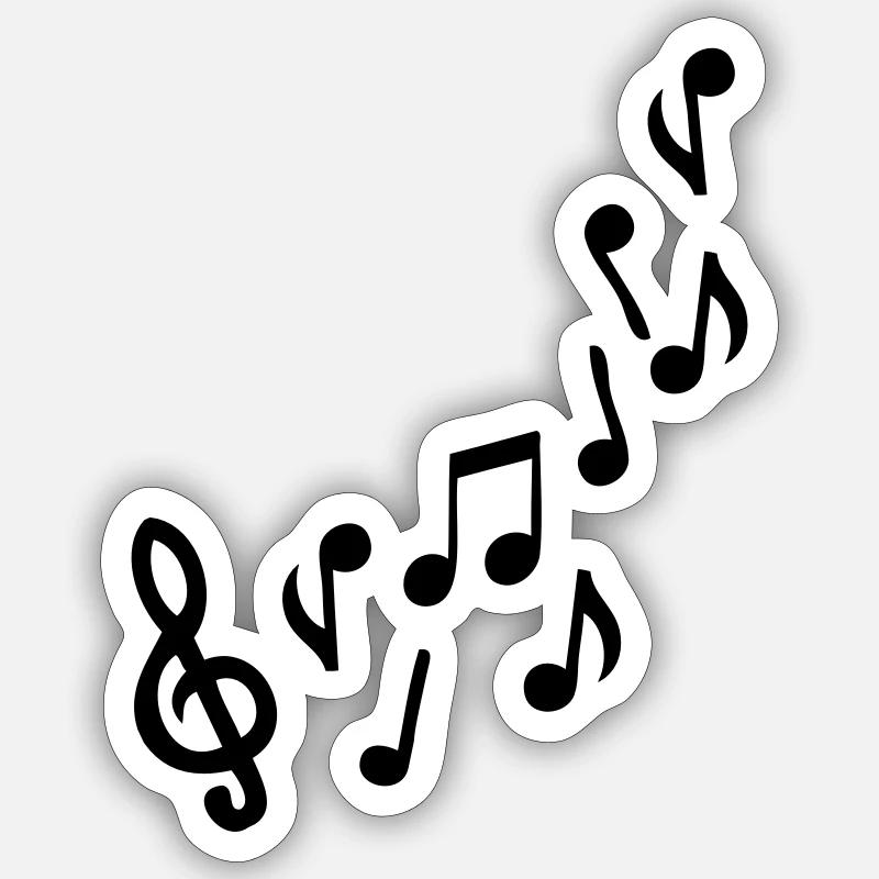 musiknote Sticker Größe S (10 x 10 cm)
