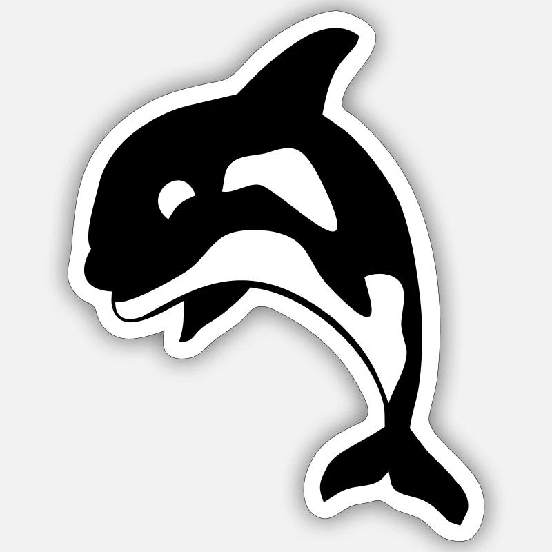 orca - Sticker size S (10 x 10 cm) - white matte