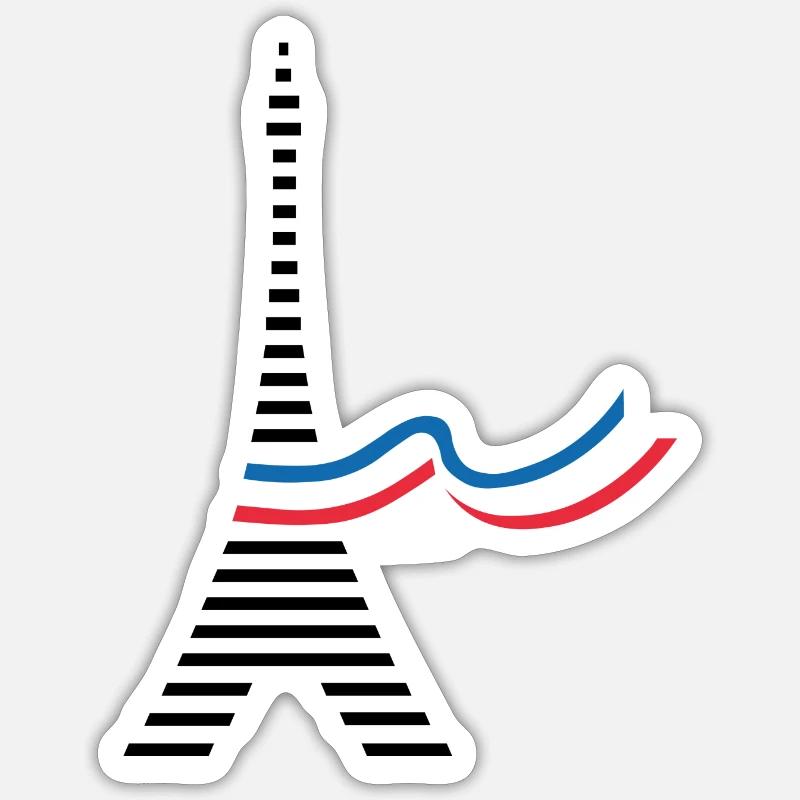 Eiffel Tower - Sticker size S (10 x 10 cm) - white matte