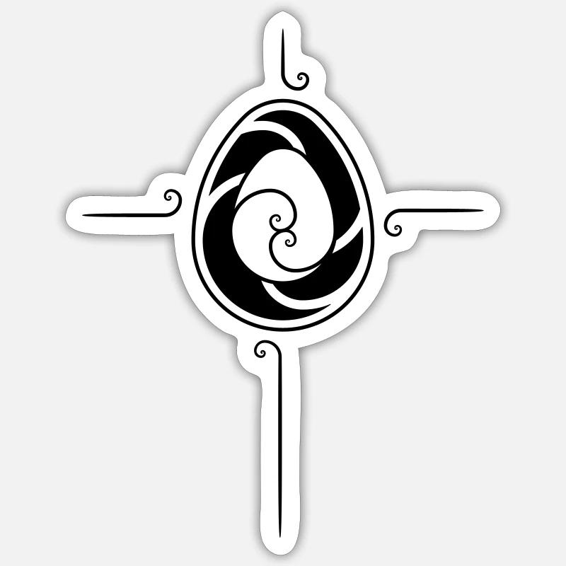 Golden Egg - Sticker taille S (10 x 10 cm) - blanc mat