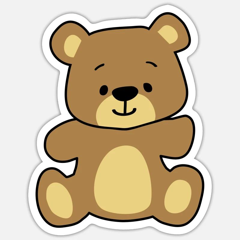 Teddybär Sticker Größe S (10 x 10 cm)