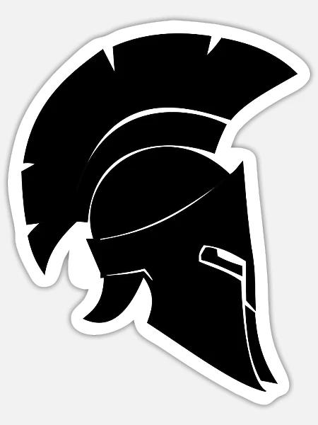 Spartaner - Sticker Größe S (10 x 10 cm) - Mattweiß