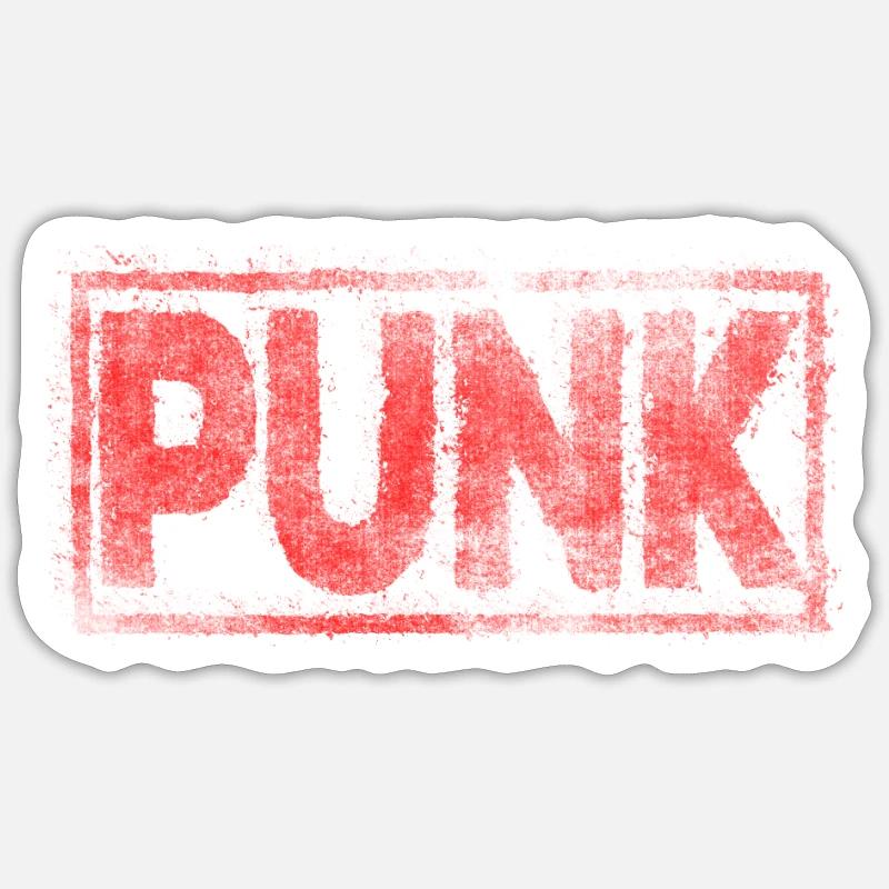 punk - Sticker size S (10 x 10 cm) - white matte
