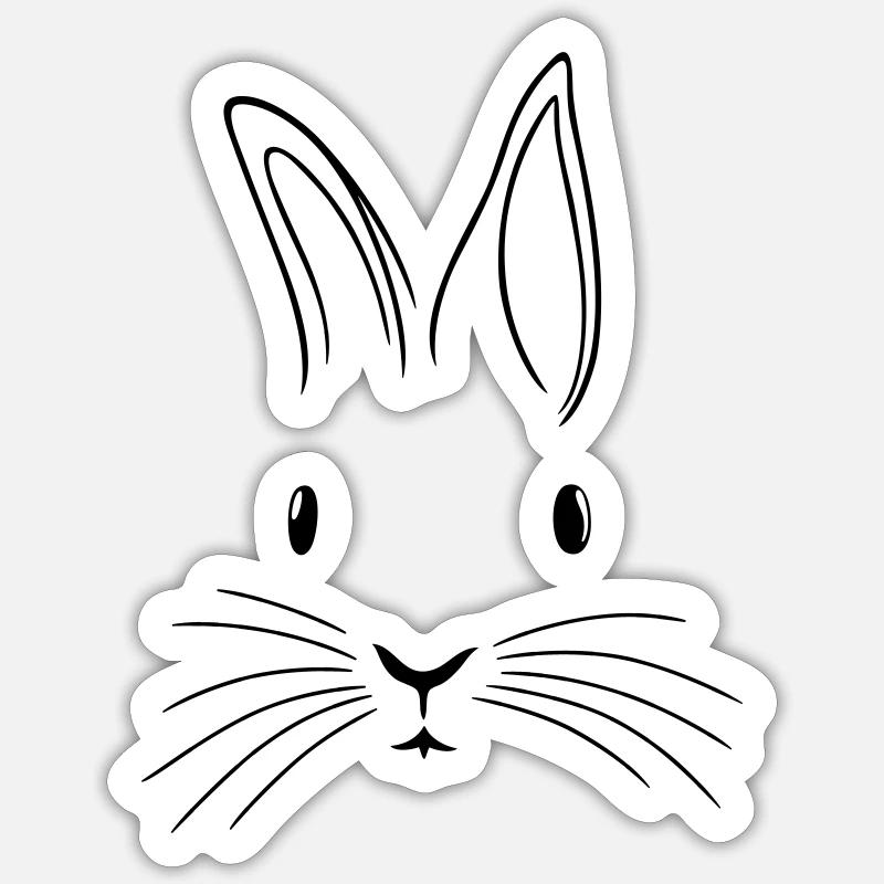 Minimalist Easter Easter Floppy Ear Sticker size S (10 x 10 cm)