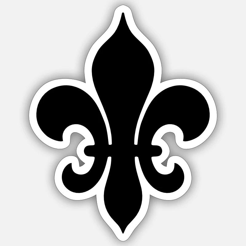 Medieval Fleur de Lis Sticker size S (10 x 10 cm)