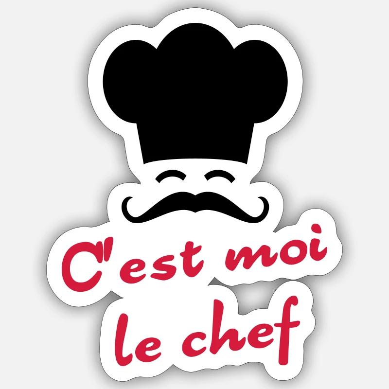 C'est moi le chef Sticker taille S (10 x 10 cm)