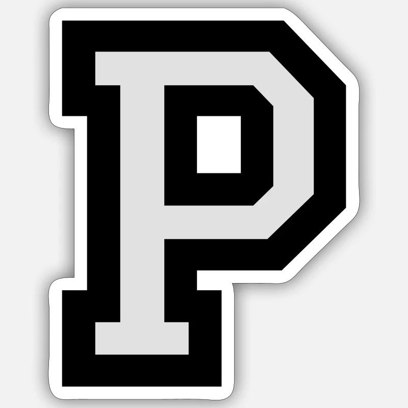 Buchstabe P - Sticker Größe S (10 x 10 cm) - Mattweiß