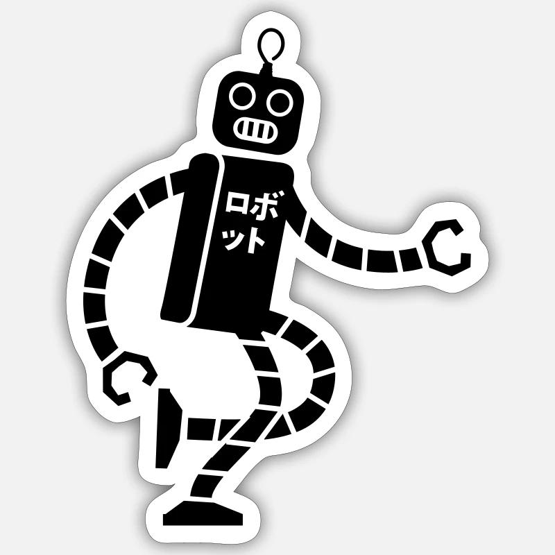 robot - Sticker Größe S (10 x 10 cm) - Mattweiß