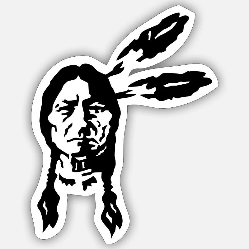 indian - Sticker size S (10 x 10 cm) - white matte