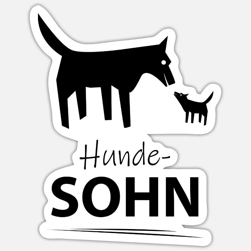 Fils de chien - Sticker taille S (10 x 10 cm) - blanc mat