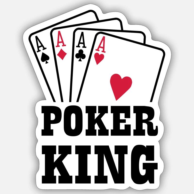 Poker King Sticker Größe S (10 x 10 cm)