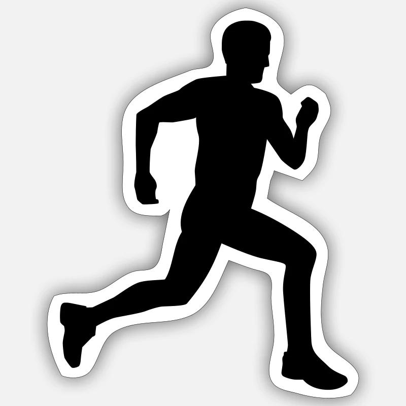 Running - Sticker size S (10 x 10 cm) - white matte