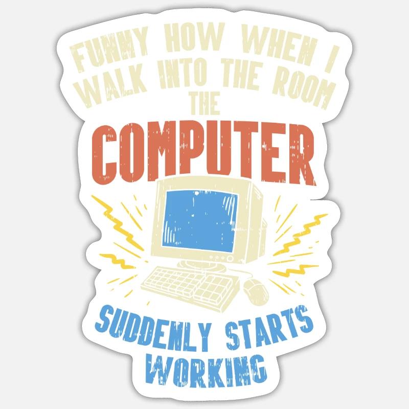 Computer Geek Shirt: Tech Support I Software Sticker Größe S (10 x 10 cm)