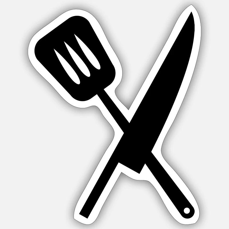 Cuisine - Sticker taille S (10 x 10 cm) - blanc mat