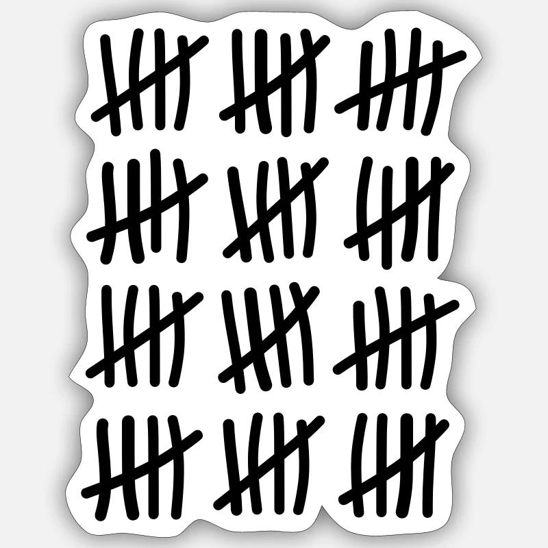 60 Birthday - Sticker size S (10 x 10 cm) - white matte